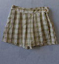 Princess Polly Plaid Pleated Skort - Beige Check Women's AU 14 - Image 1