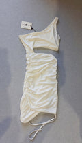 Minx & Moss White One Shoulder Ruched Cutout Mini Dress - New With Tags - Image 1