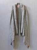 Piping Hot Women's Open Front Knit Cardigan Vest - Grey Size 8 - Image 1