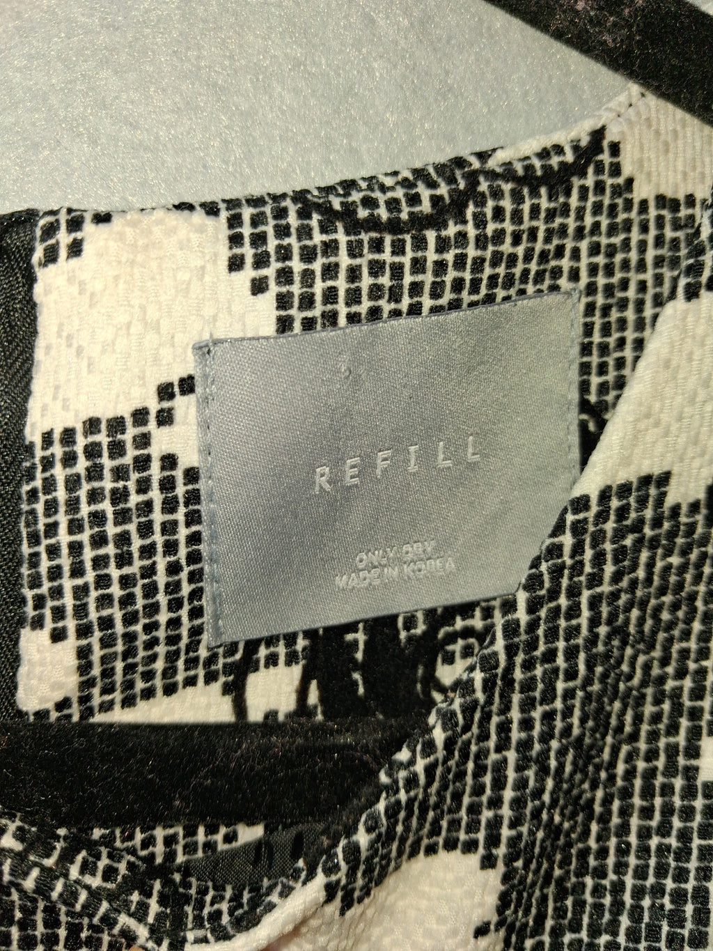 Refill Black and White Floral Sleeveless Fit and Flare Dress - Image 2