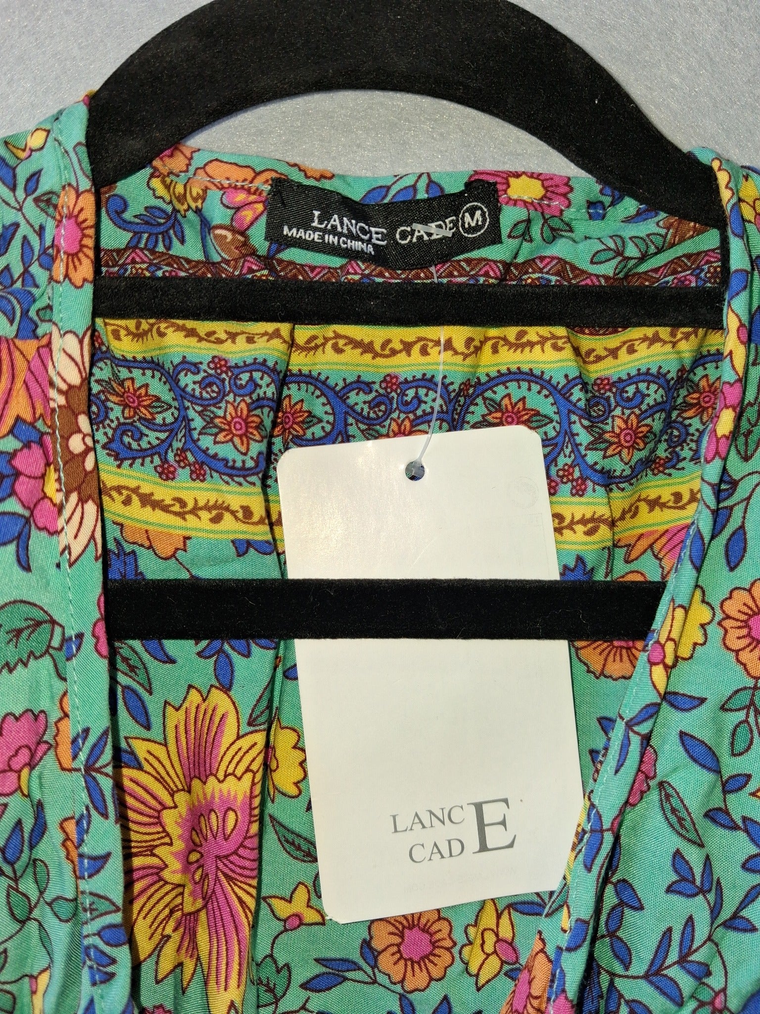 Lance Cade Floral Boho Tassel Dress - Size Medium - Image 2