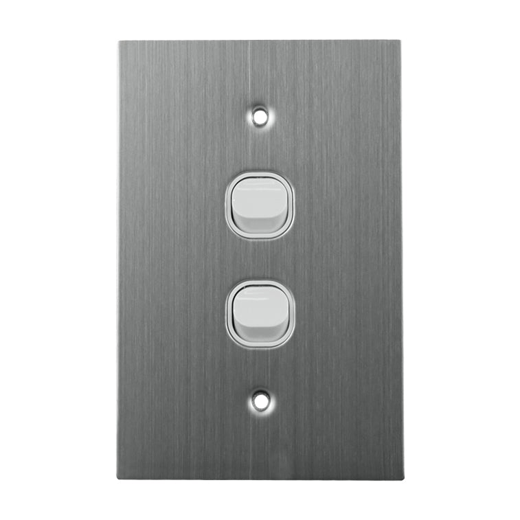 Stainless Steel Switchplates - White - Multiple Variants