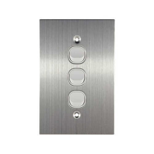 Stainless Steel Switchplates - White - Multiple Variants