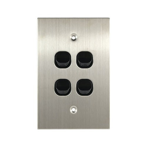 Stainless Steel Switchplates - Black - Multiple Variants