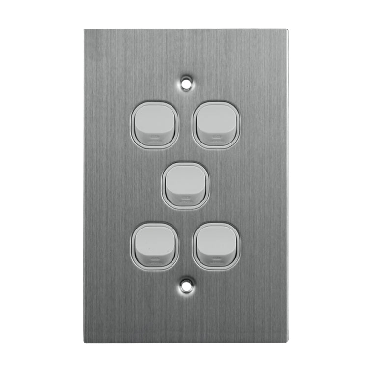 Stainless Steel Switchplates - White - Multiple Variants