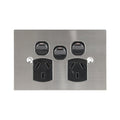 Stainless Steel Powerpoint Extra Switch - Black